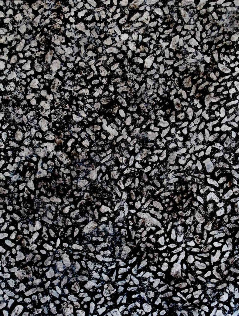 Faux Terrazzo peint noir et blanc