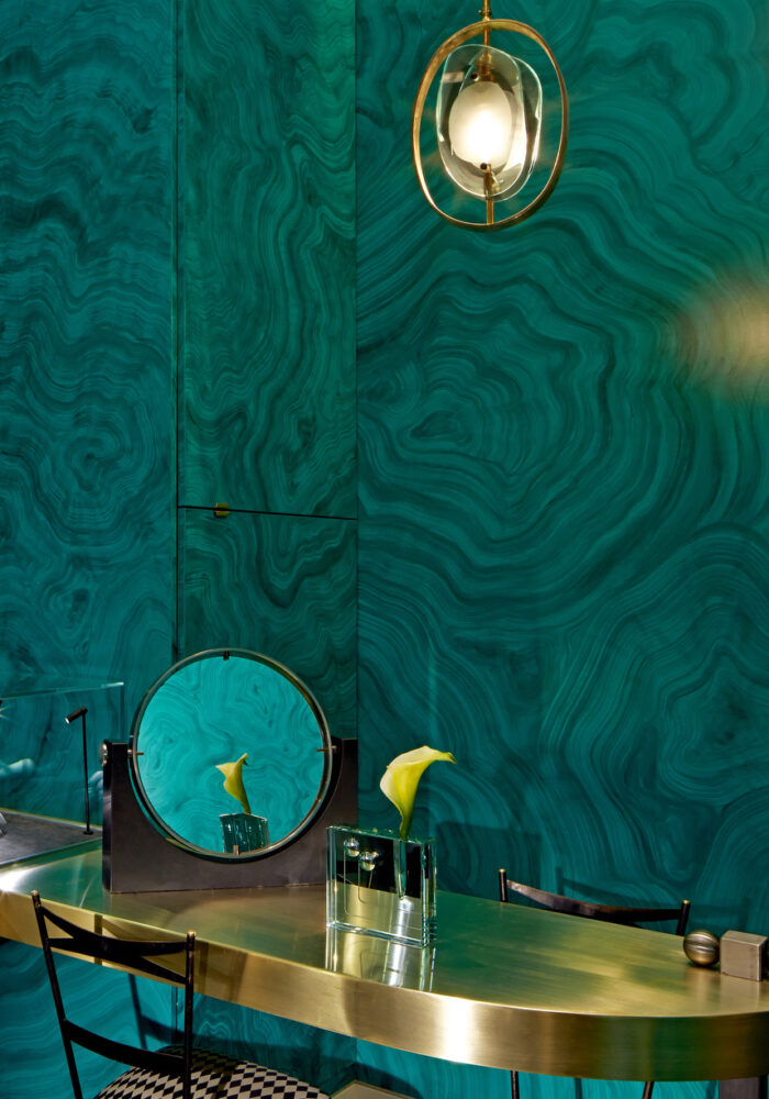Malachite peinte