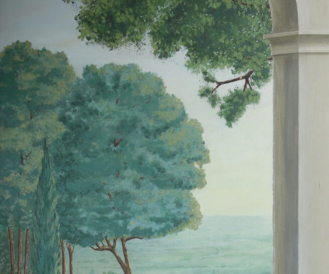 Trompe l'oeil peint extérieur peinture minérale