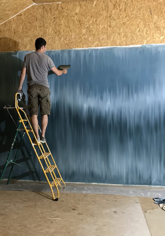 toile peinte murale et artistique pour la décoration Paris