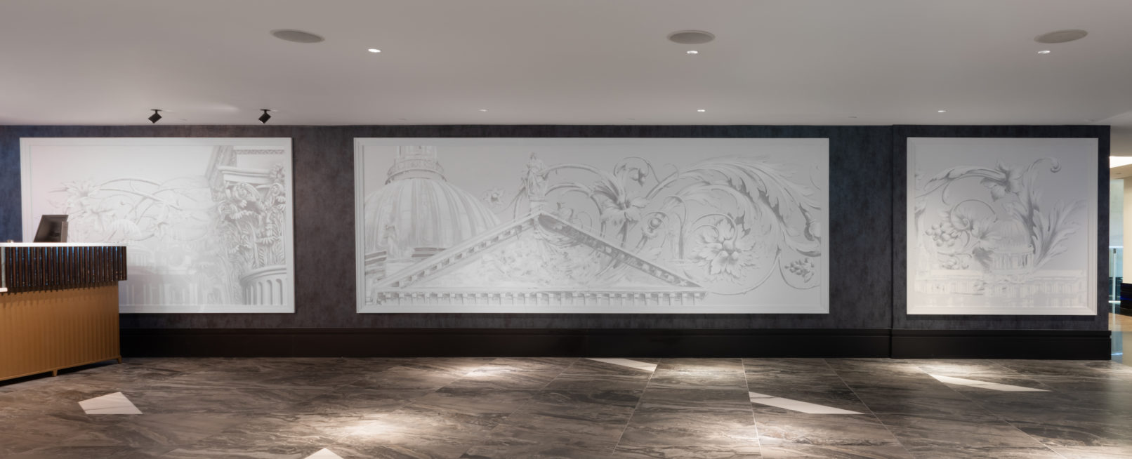 Panoramique mural grisaille hôtel London