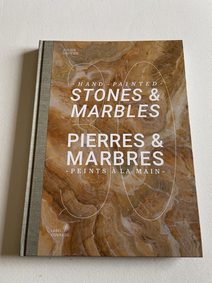 Livre Pierres et marbres peints à la main, hand painted stones hand marble book