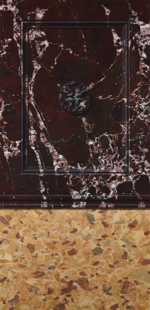 Faux marbres Rouge Levanto et Brèche d'Alep