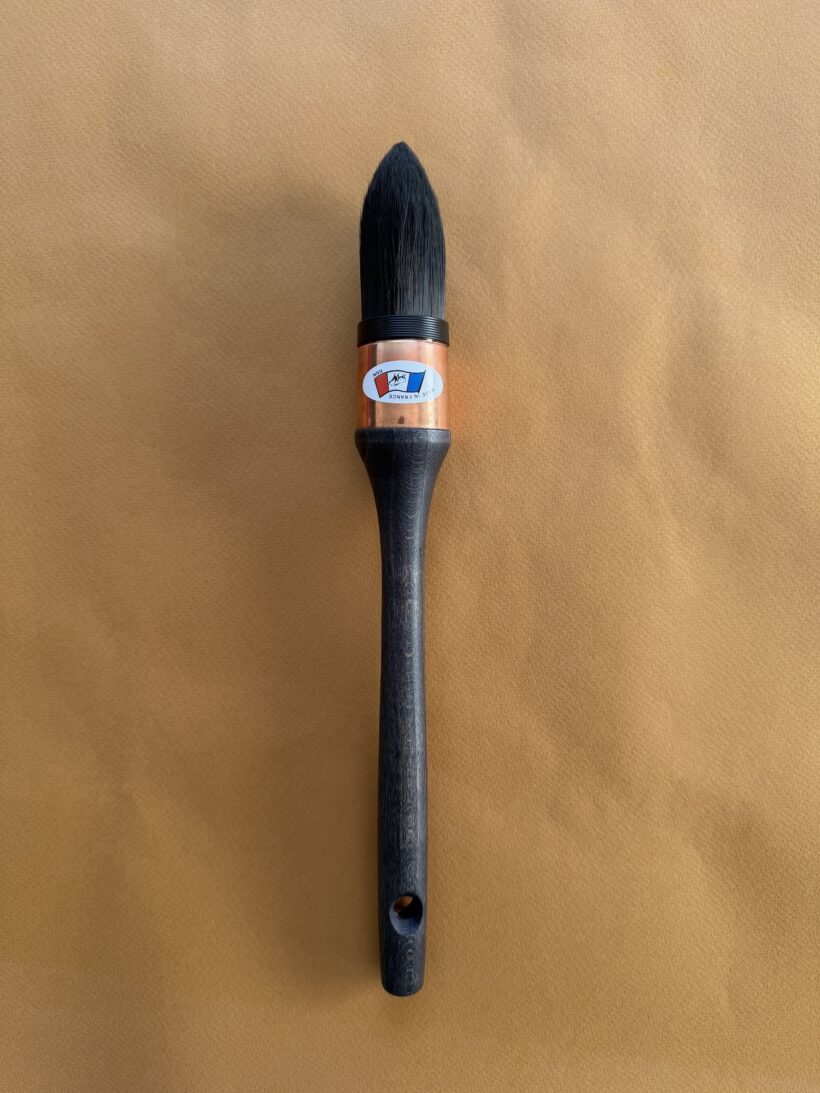 Brosse à réchampir, fibres synthétiques, numéro 8 Brosse-a-rechampir-fibres-synthetiques noires-numero-8