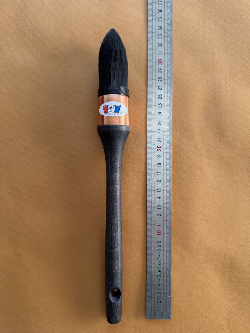 Brosse à réchampir, fibres synthétiques, numéro 8, mesure Brosse-a-rechampir-fibres-synthetiques noires-numero-8-mesure