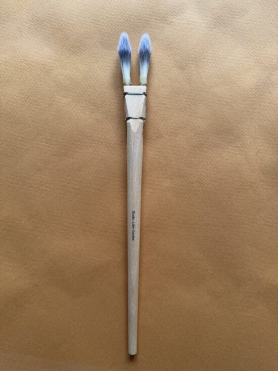 Pinceau-deux-meches-bout-pointu-numero-1-fibres-synthetiques